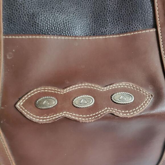 Vintage Guess Duffle Bag Made In Spain Leather Travel Bag - Picture 3 of 8